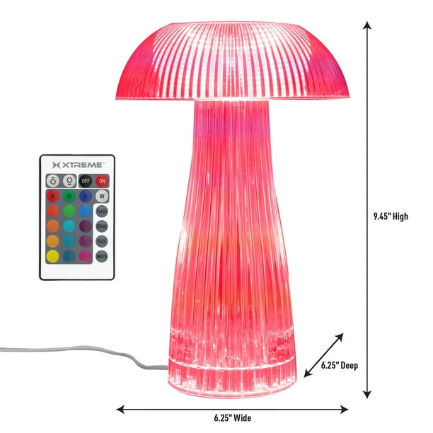 Xtreme Lit Neon Multi-Color Mushroom LED Touch Lamp for Bedroom