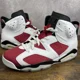 thumbnail image 2 of Ni - ke Jordan 6 Retro OG Mid Carmine 2021 Size 11 CT8529-106 Red White Men’s Shoes Rare, 2 of 5