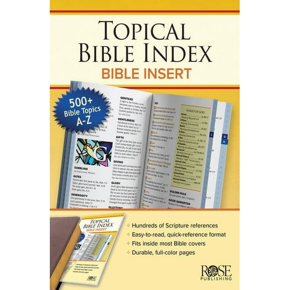 Topical Bible Index: Bible Insert, (Paperback)