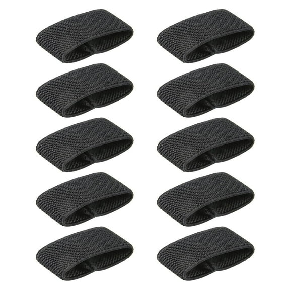 Yoetaun 10 Pieces Elastic Belt Loop Holder Belt Tactically Belt Holder Retainers Band Organizers for Service Belt Black