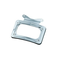 Kuryakyn 3157 Motorcycle Accessory: Curved License Plate Mount for 2010-19 Harley-Davidson Motorcycles, Chrome