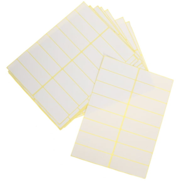 NICEXMAS 15 Sheets Blank Stickers to Write On Rectangular Self Adhesive for Store Pricing 240 Labels