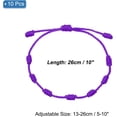 thumbnail image 2 of 10 Pcs Adjustable Cord Bracelet String, 7 Knot Good Luck Handmade Braided String Protection for Women DIY Wrist Jewelry Making, 13-26cm Long, 2 of 5