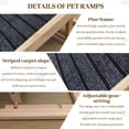 thumbnail image 2 of ManyFun Adjustable Wooden Pet Ramp Stairs for Bed Couch Car SUV,Rated for 110 LBS,Foldable Dog Ramp with Anti Slip  (27.6"L x 13.4"W x 15.7"H), 2 of 13