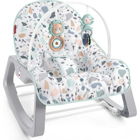 Fisher-Price Infant-To-Toddler Rocker - Soothing Baby Seat with Removable Bar, Pink Pebble