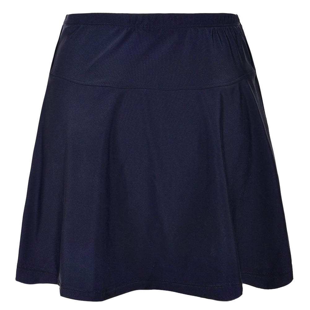 Hilor Women's High Waisted Swim Bottom Tankini Skirt with Panty