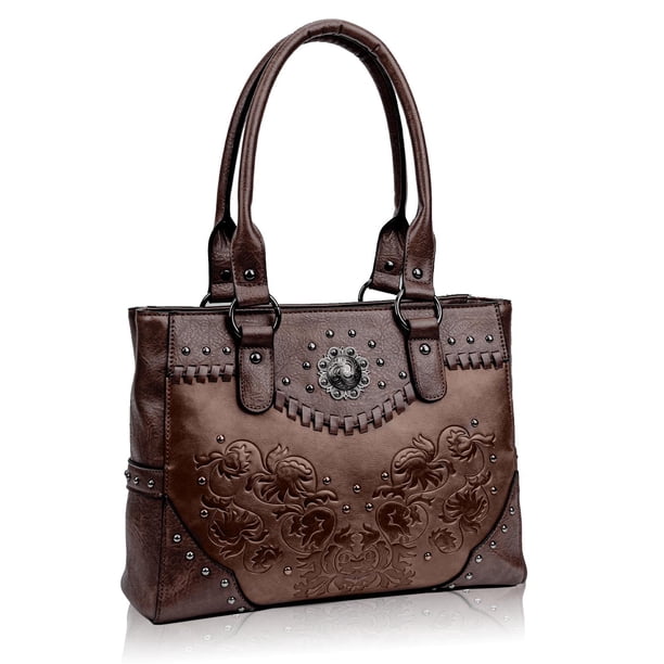 Bolsa LAVAWA para mujer, tamaño grande, estilo western, color café