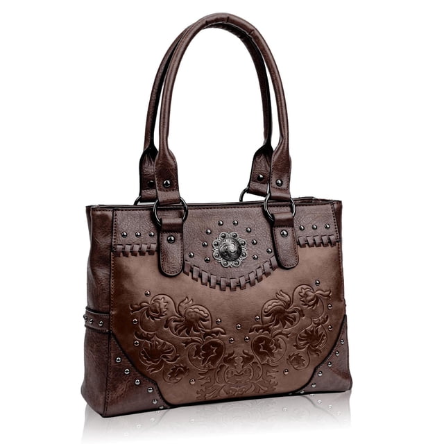 Bolsa LAVAWA para mujer, tamaño grande, estilo western, color café