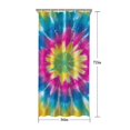 thumbnail image 5 of Colorful Rainbow Tie Dye Spiral Pattern Shower Curtain 36"x72" ,Bathroom Decorative Shower Curtains Set with 12 Hooks,Modern Waterproof Washable Shower Curtain, 5 of 6