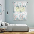 thumbnail image 5 of Coastal Turtle Kitchen Curtains Sets for Windows 24 Inch Length, Teal Green Ocean Coral Starfish Jellyfish Rod Pocket Window Treatments Tier Curtains and Valances Set for Bedroom/Bathroom, 5 of 8