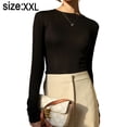 thumbnail image 2 of Women's Shirts Long Sleeve Slim Fit Underscrub Winter Basic Tee Tops, 2 of 5