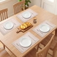 thumbnail image 3 of Unique Bargains 4pcs Cotton Blend Washable Table Mat Green Edge 15.7"x11.8", 3 of 6