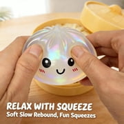 2026 Dumpling Squishy Glitter Mystery Box - Slow Rise Kawaii Bao Bun Squeeze Toys, Colorful Sensory Stress Ball for Adults