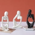thumbnail image 4 of Estatua del pensador Billuyoard figuras abstractas decoración del hogar color negro, 4 of 6