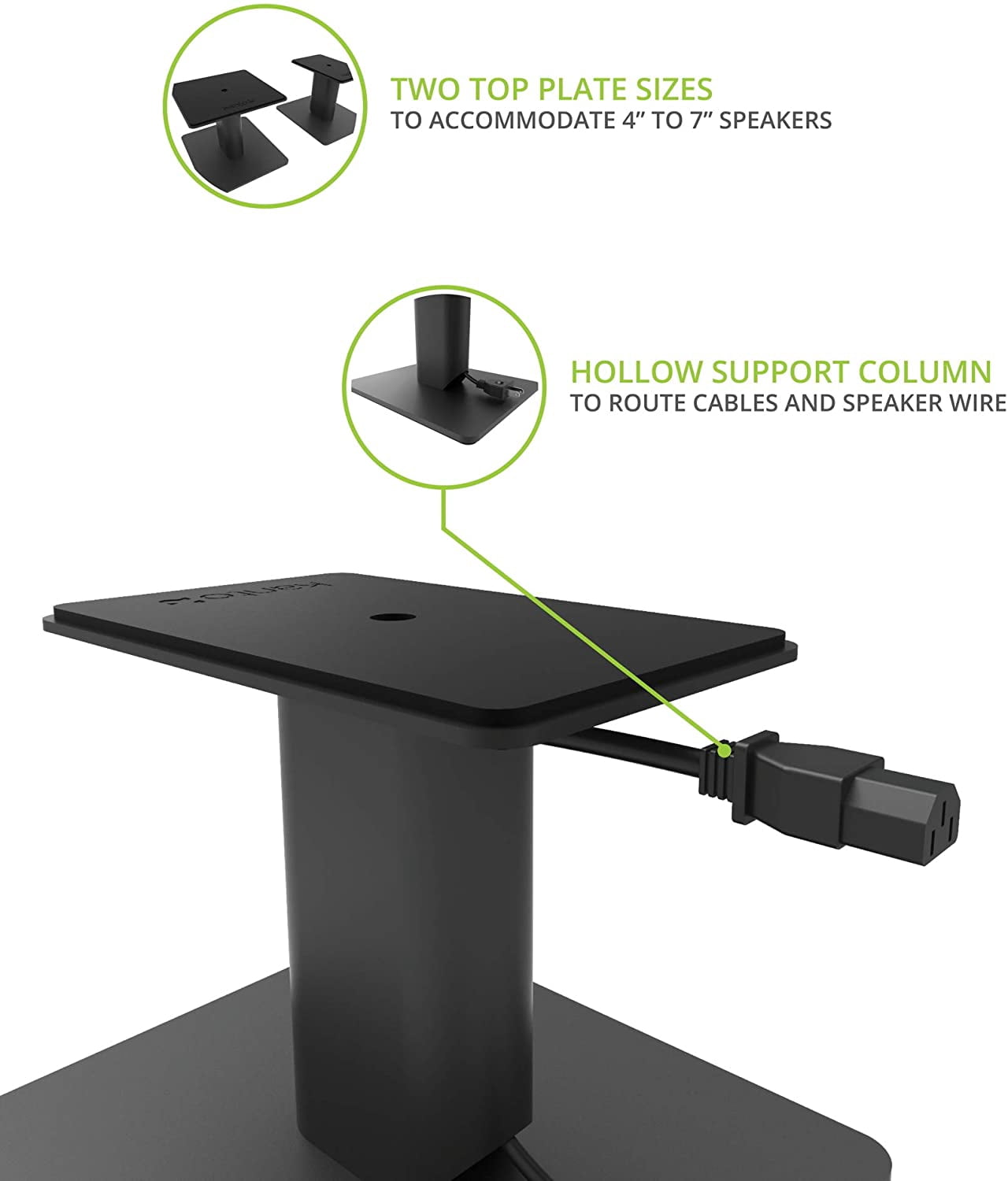 Kanto YU6MB 200W Bookshelf Speakers with Bluetooth - Matte Black (Pair) with Kanto SP6HD 6" Fixed-Height Desktop Stands for Bookshelf Speakers - Black (Pair) (2022)