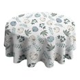 thumbnail image 4 of Fall Pumpkins Leaves Pattern Round Tablecloth 60" X 60",Wrinkle Wipeable Table Cloth for Kitchen Dining Room Picnic Patio Party, 4 of 6
