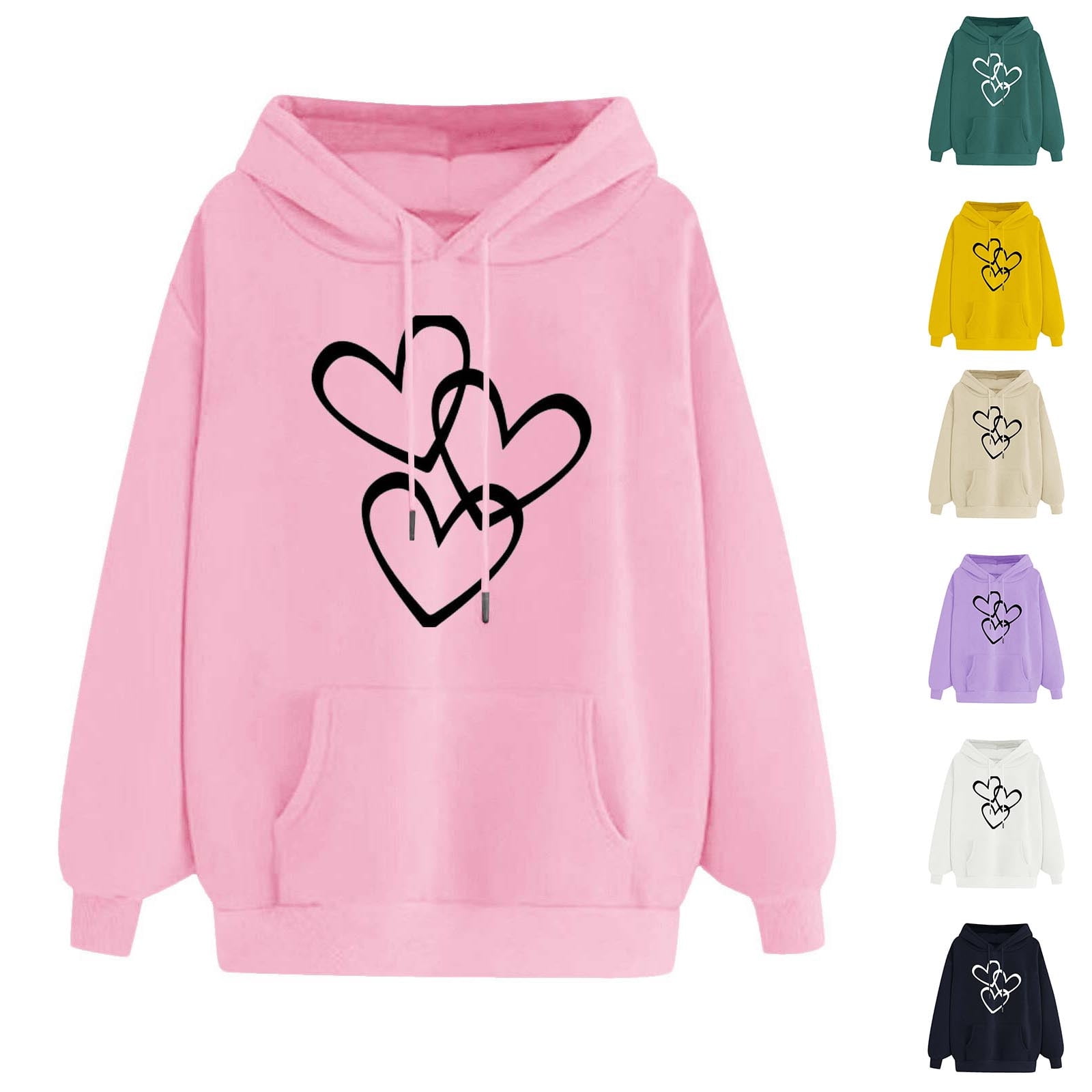Kapuzenpullover Damen Sport, Hoodie Damen Oversize, Produktbild-Vorschau 6