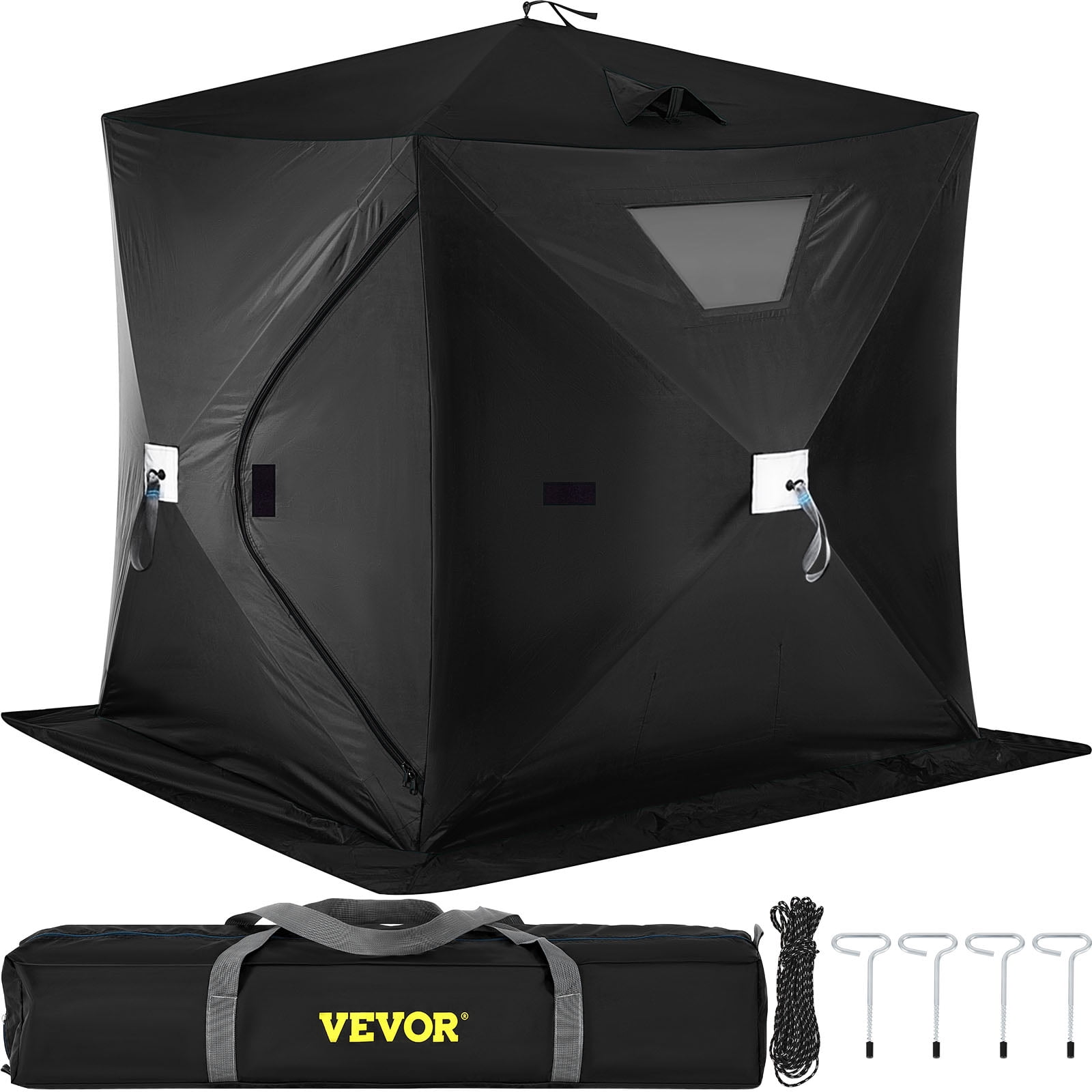 Details about   2 Person Portable Ice Shelter Fishing Tent with Bag Of Tough 300d Oxford Fabric 