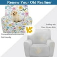 thumbnail image 4 of Xixirimido Colorful Daisy Pansy Flower Recliner Slipcovers 4 Pieces Stretch Lazyboy Recliner Chair Cover Non Slip Recliner Couch Covers with Storage Pockets Furniture Protector, 4 of 8