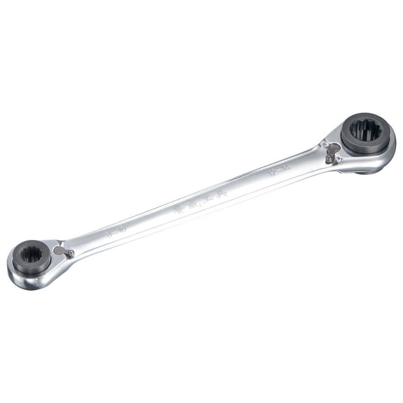 Uxcell 4 in 1 Reversible Ratcheting Wrench, 8-10-12-14mm 12 Point Double Box End, 72 Teeth, Metric, CR-V