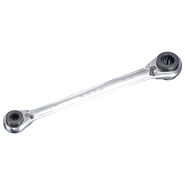 Unique Bargains 4 in 1 Reversible Ratcheting Wrench, 8-10-12-14mm 12 Point Double Box End, 72 Teeth, Metric, CR-V