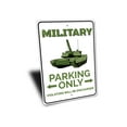 thumbnail image 3 of Military Parking Novelty Sign, Metal Wall Decor - 10x14 inches, 3 of 4