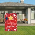 thumbnail image 3 of AMHNF God Bless America Linen Garden Flag 12x18 inch, Memorial Day Independence Day Yard Flag for Spring Summer Home Outdoor Garden Decoration, 3 of 5