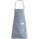 thumbnail image 1 of Striped Bib Apron, Chefs Kitchen Aprons Adjustable Apron with 2 Pockets Cooking Apron Cotton Apron, 1 of 5