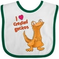 thumbnail image 3 of Inktastic I Love Crested Geckos Boys or Girls Baby Bib, 3 of 4