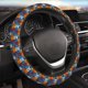 thumbnail image 5 of Fotbe colorful plaid Dinosaur Funda para Volante Universal de 15 pulgadas, Accesorios para Auto para Hombre y Mujer, Protector de Volante Cómodo para SUV y Sedán, 5 of 6