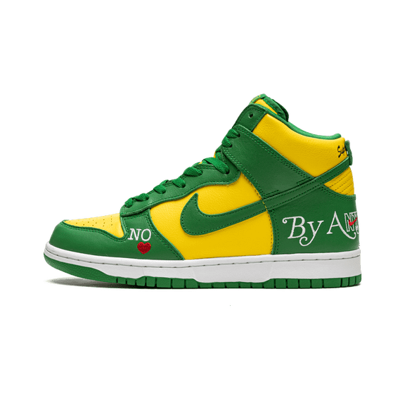 NIKE MENS SB Dunk High "Supreme - By Any Means - Green/Yellow" DN3741 700 DN3741 700 from Stadium Goods