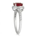 thumbnail image 2 of SZUL Women's 2.50 Carat Oval Ruby and Diamond Ring in 10K White Gold, 2 of 3
