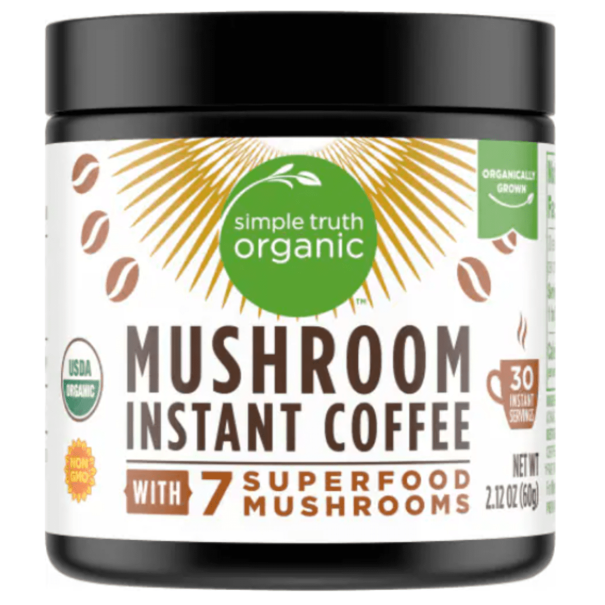 Simple Truth Organic Mushroom Instant Coffee 2.12 oz + Everyday Essentials Note Pad