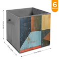 thumbnail image 6 of Collapsible Oxford Fabric Storage Cubes with Handles, Large Mid Foldable Oxford Cloth Bins Set of 2/6, Closet Organizers for Shelves Clothes Home Kitchen Toy - Plate, 6 of 7