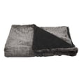 thumbnail image 1 of Warm Reversible Plush Faux Fur Throw Suede Blankets 50" x 60" - Black, 1 of 3