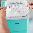 thumbnail image 2 of Silonn Ice Makers Countertop, 9 Cubes Ready in 6 Mins, 26lbs in 24Hrs, Self-Cleaning Ice Machine with Ice Scoop and Basket, 2 Sizes of Bullet Ice for Home Kitchen Office Bar Party, Green, 2 of 7