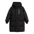 thumbnail image 2 of lnmuld Kids Down Jacket Girls Long Down Coat Warm Winter Jacket with Fill for Kids and Youth Insulated Outerwear for Cold Weather Solid Color Size:8-9 Years, 2 of 9