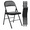 Black, variant on Padded Folding Chairs, Heavy Duty Faux Leather Cushion Seat with Sturdy Metal Frame, Portable Lightweight Foldable Chairs for Home, Office, Party and Events, 4-Pack
