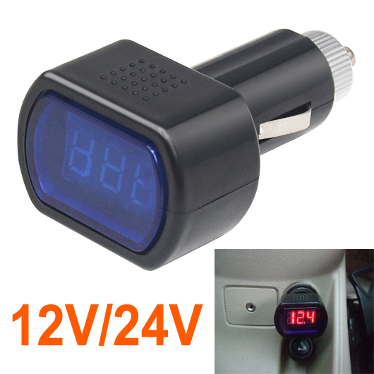 Digital Conduit 12V / 24V Volt Voltage Gauge Voltmeter Vehicle Vehicle ...