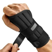 Carpal Tunnel Wrist Brace WUSI Wrist Brace for Carpal Tunnel Night Support Up To 3 Supports for Women Men Adjustable Wrist Support Splint for Tendonitis Sprains Black (Right Hand) Reduced
