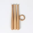 thumbnail image 3 of Wood Children Baseball Stand Portable Detachable Reusable Fashionable Replacement Mini Golf Billiard Ball Display Holder, 3 of 6