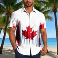 thumbnail image 2 of Mens Casual Manga Corta Botón Abajo Camisas, Cuello de Vuelta Impresión para el Verano, Al Aire Libre Y Desgaste Casual, 2 of 6