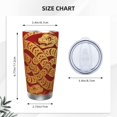thumbnail image 4 of Año de la serpiente 2025 Feliz Año Nuevo chino 2025 Vaso de acero inoxidable Taza de café de viaje de 20 oz Taza térmica portátil con tapas, 4 of 7
