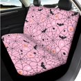 thumbnail image 6 of XYZCANDO Bat Spider Web 14 Pieces Car Seat Covers Full Set Steering Wheel Cover Center Console Pad Seat Belt Pads Headrest Covers Cup Coasters for Most Cars SUVs Sedans, 6 of 7