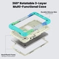 thumbnail image 2 of For Samsung Galaxy Tab A11 Case 8.7 inch, 360 Rotating Shockproof Cover with Stand, Screen Protector, Shoulder Strap (2025, SM-X133/X135), Rainbow Blue, 2 of 7