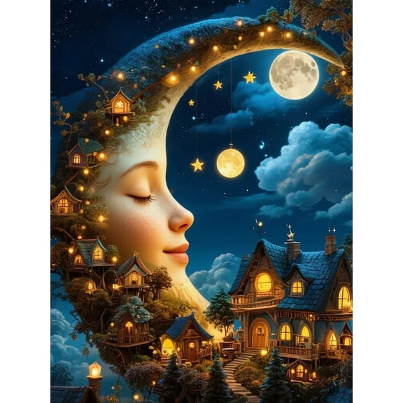 Moon 200 Piece Jigsaw Puzzle for Adults - Fairy Treehouse Puzzles Challenging Puzzle Perfect for Game Nights