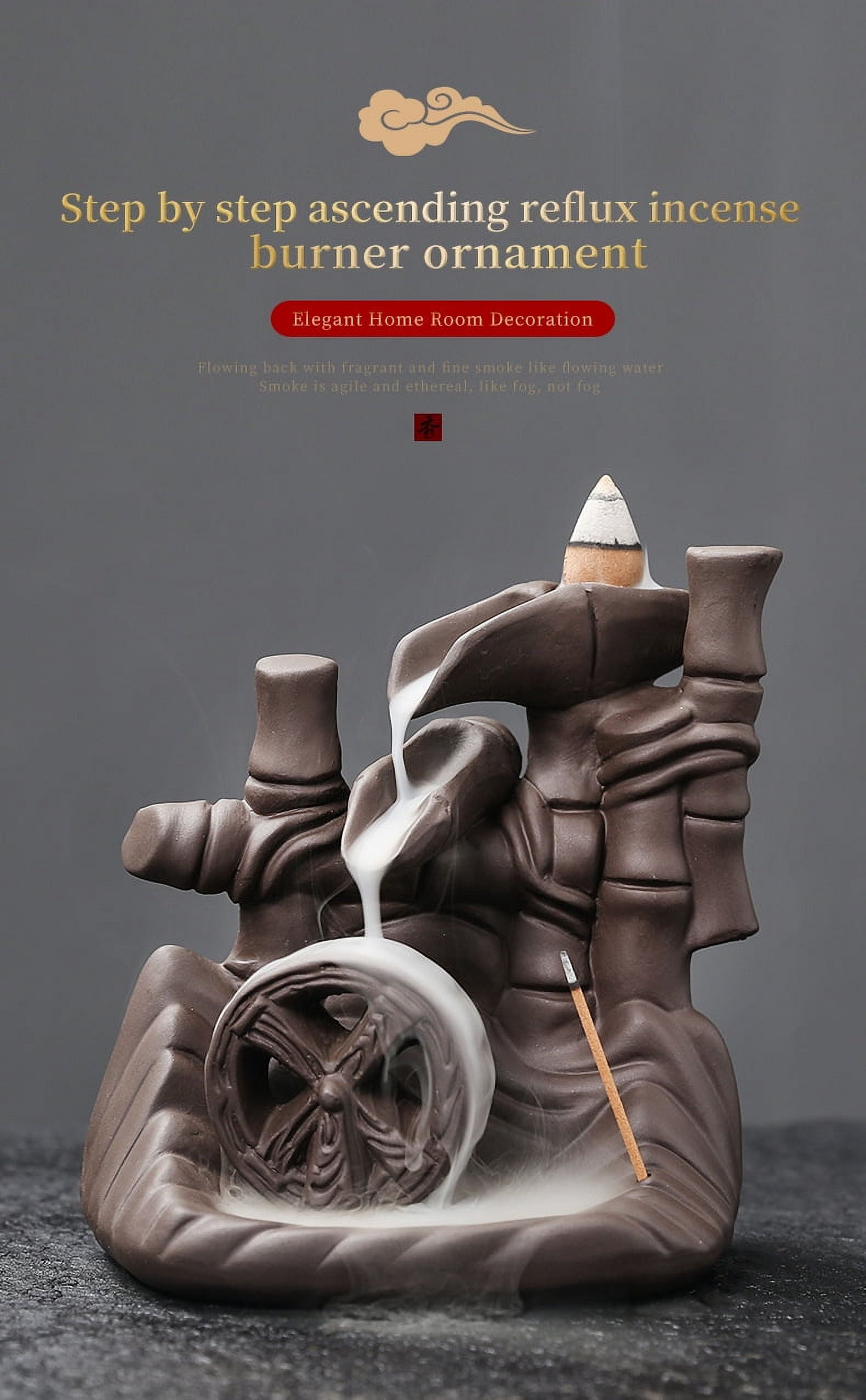 Purple Clay Backflow Incense Holder Craftsmanship Decoration Creative Chinese Timeless Operation Efficient Reflow Incense Burner