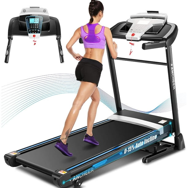 Treadmill 300 lb Capacity, 3.25 HP Automatic Incline Treadmill with APP