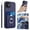 Blue, variant on Allytechgroup iPhone 13 Mini Wallet Case for Women Men, Premium PU Leather Shockproof Hand Wrist Slim Fit Back Cover Phone Case for iPhone 13 Mini, Black