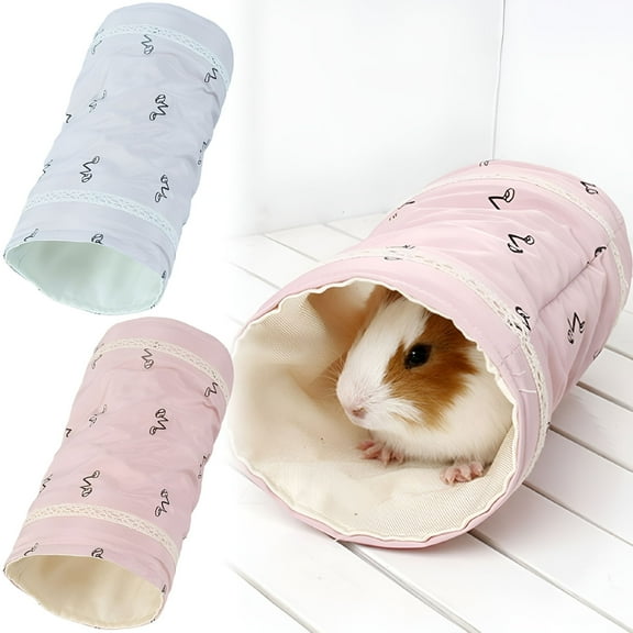 BESTSKY Small Animal Play Tunnel House, Collapsible Pet Toy Soft Tunnel Hideout for Hamster, Guinea Pig, Mice, Rats, Bunny, Small Animals